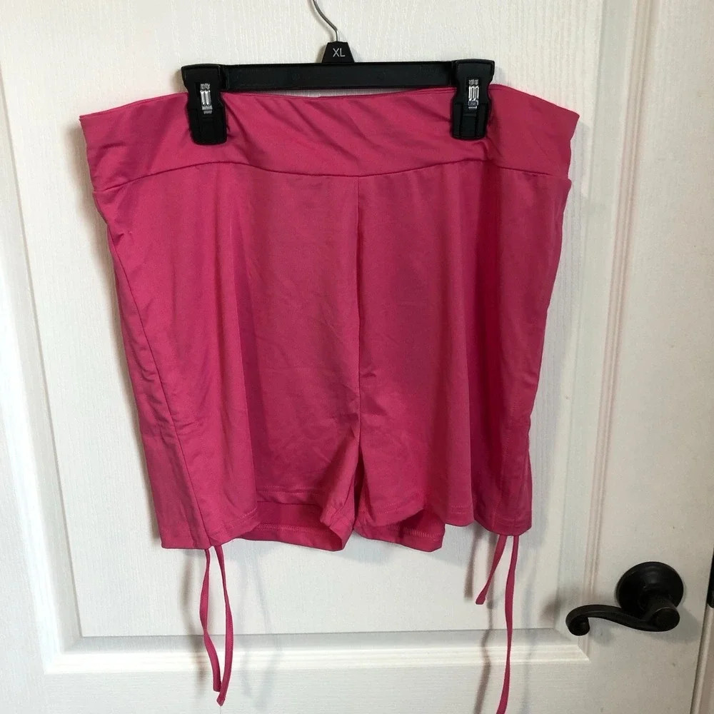 Threadbare Fitness Pink Active Shorts Womens Size 12 US Drawstring Side Gym Yoga
